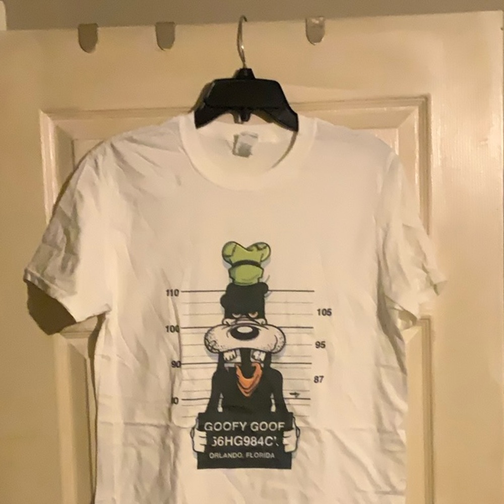 Disney White Goofy Mugshot T-Shirt